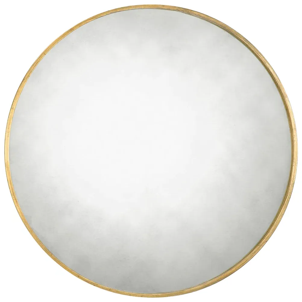 Remi Round Wall Mirror - Antique Gold