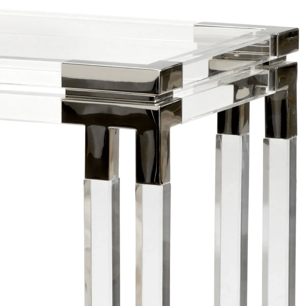 Remington Rectangular Console Table - Clear, Acrylic