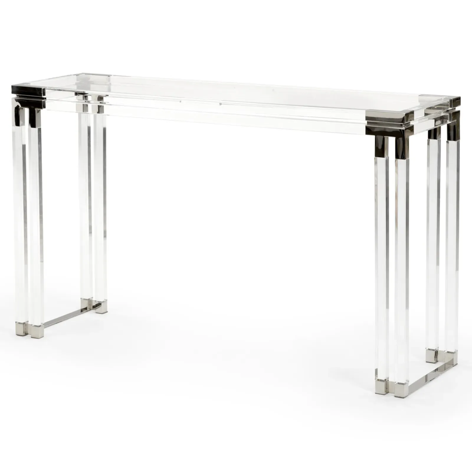 Remington Rectangular Console Table - Clear, Acrylic image