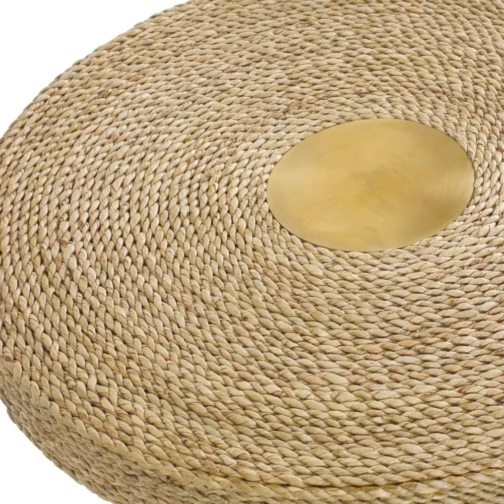 Remington Round Side Table - Brown, Seagrass