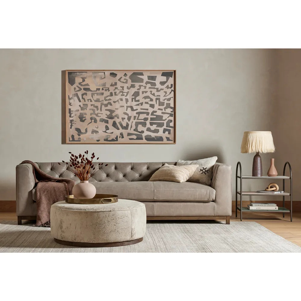 Remington Striated Patterned Rug - Brown