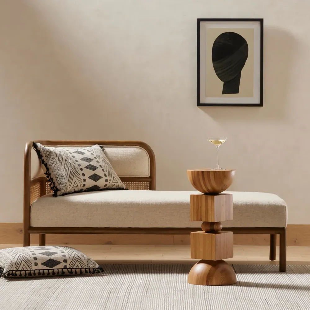 Remington Striated Patterned Rug - Brown, Viscose Wool