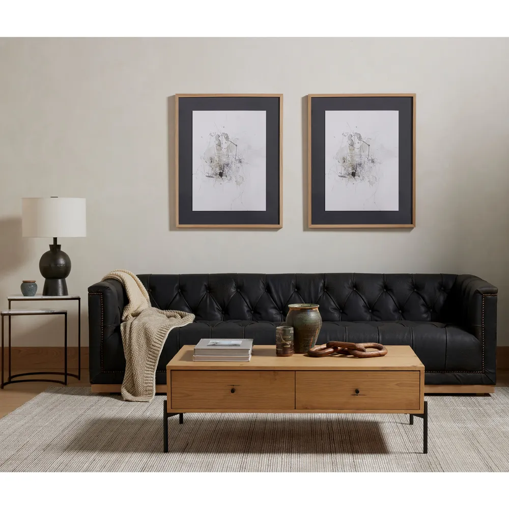 Remington Striated Patterned Rug - Brown, Viscose Wool