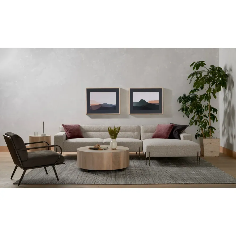 Remington Striated Patterned Rug - Grey, Viscose