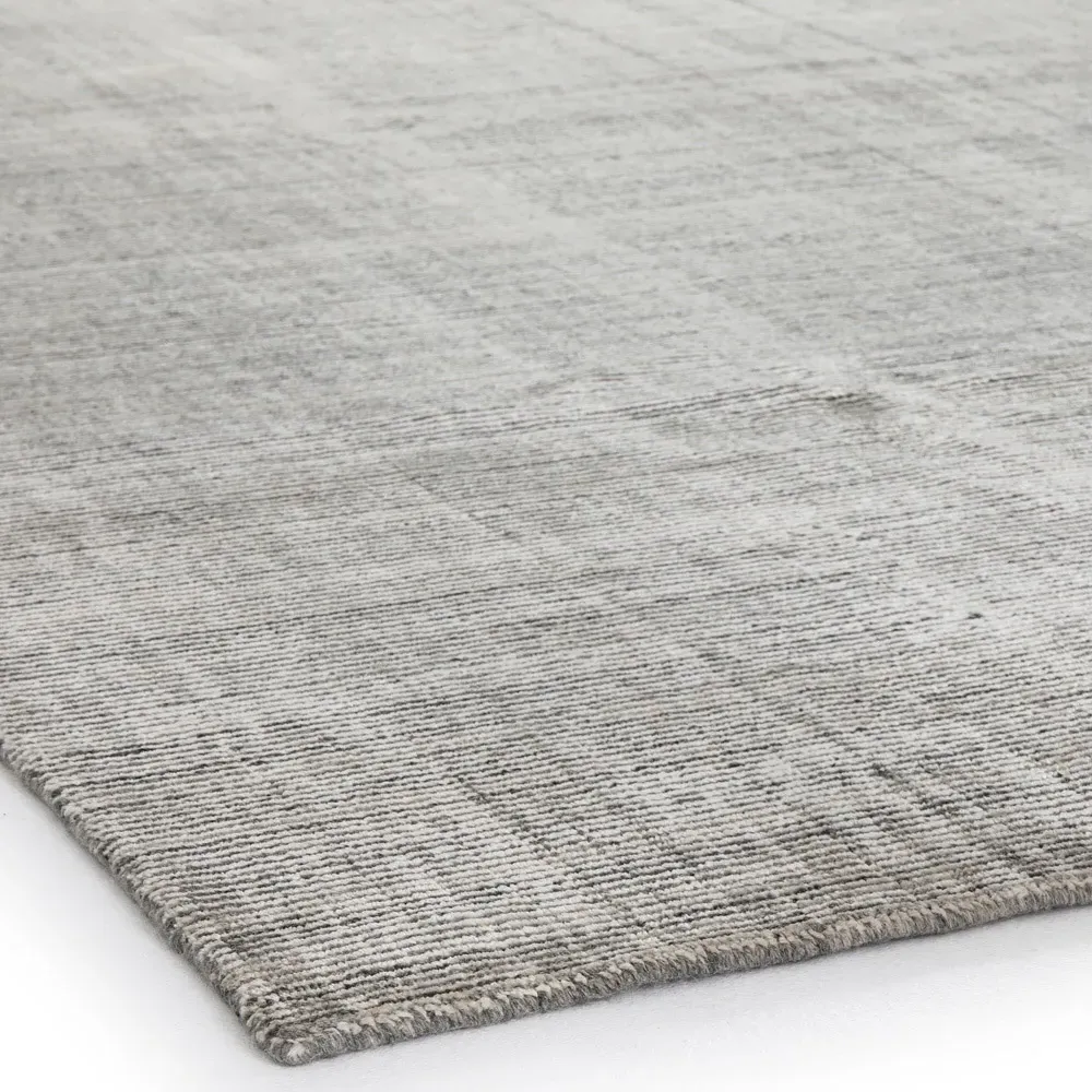Remington Striated Patterned Rug - Grey, Viscose Wool