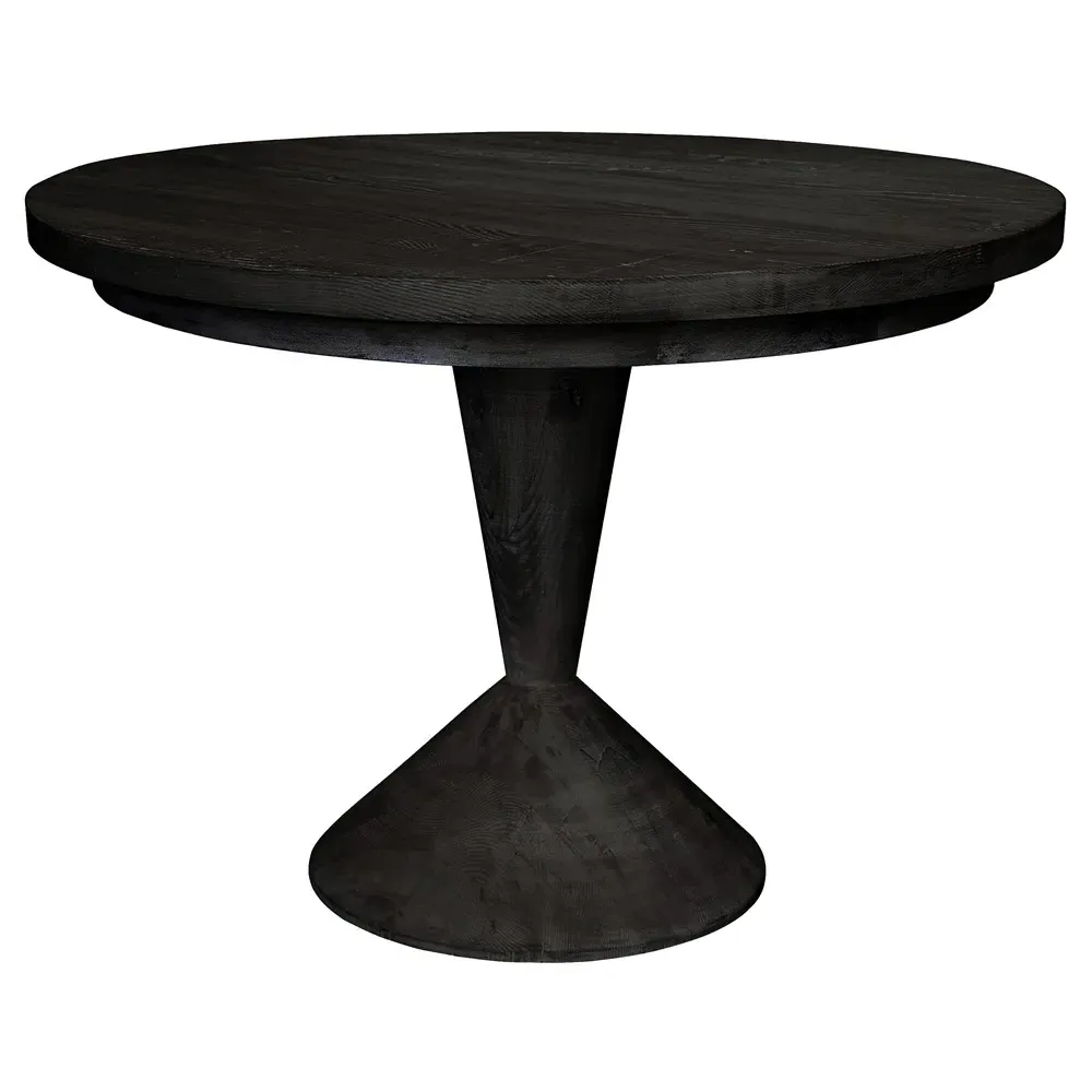Remy Round Dining Table - Black, Reclaimed Wood image
