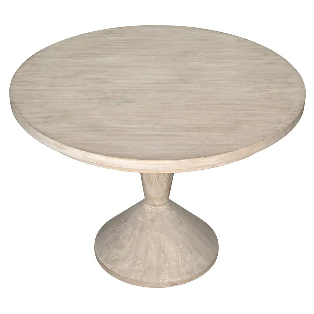 Remy Round Dining Table - Grey Washed, Reclaimed Wood