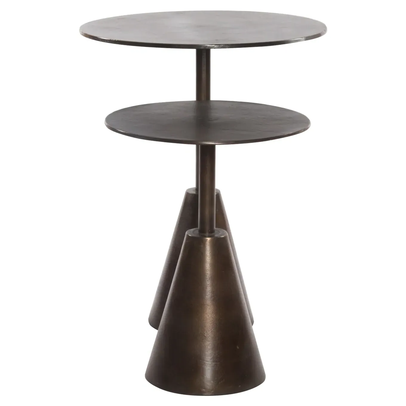 Ren Round Outdoor Side Table Set of 2 - Rust