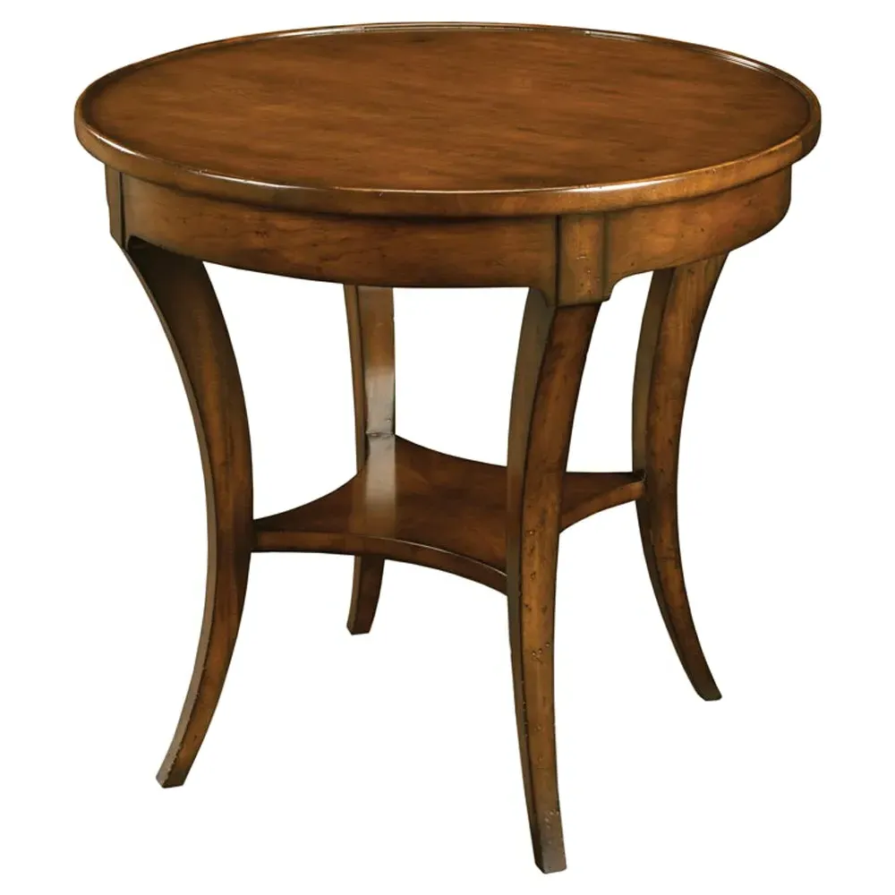Renee Round Side Table - Brown, Cherry Wood image