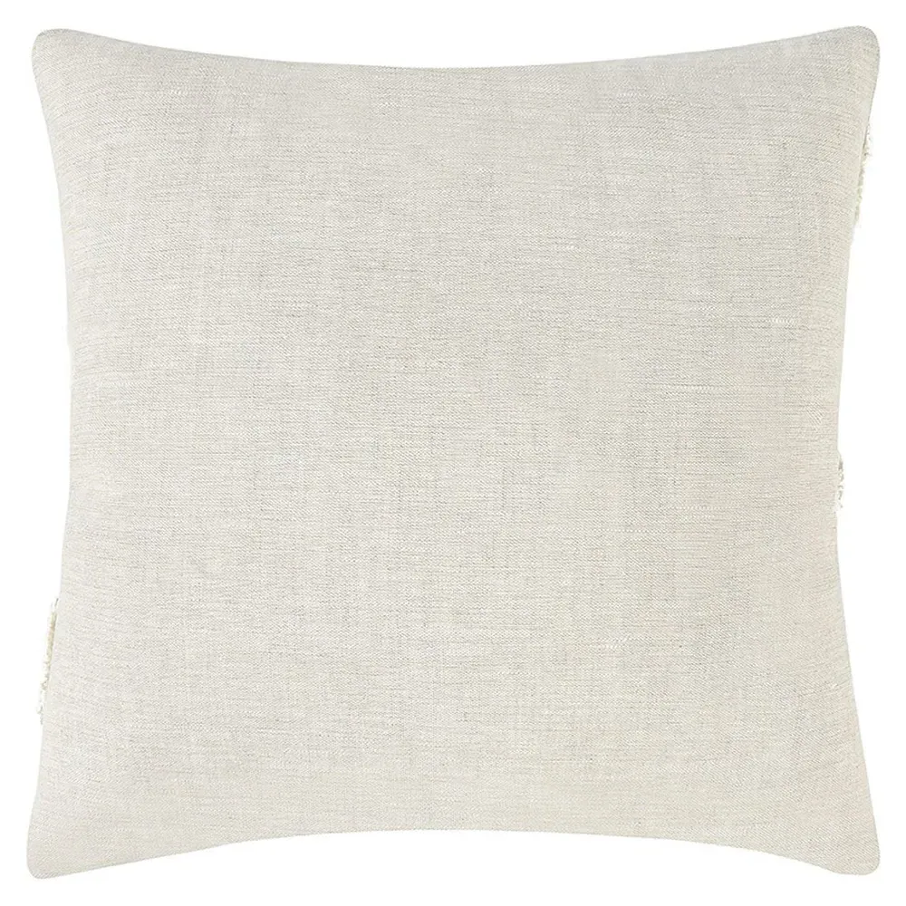 Renee Square Throw Pillow - Cream, Linen