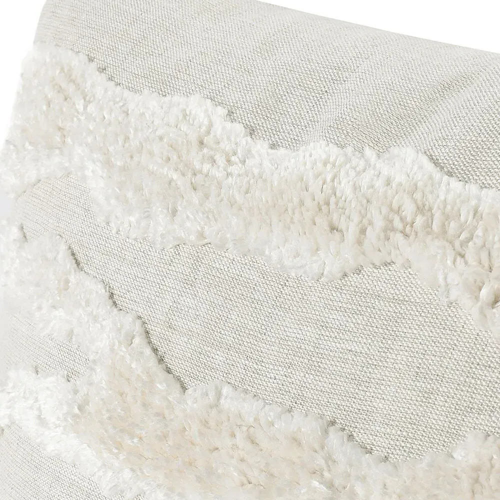 Renee Square Throw Pillow - Cream, Linen