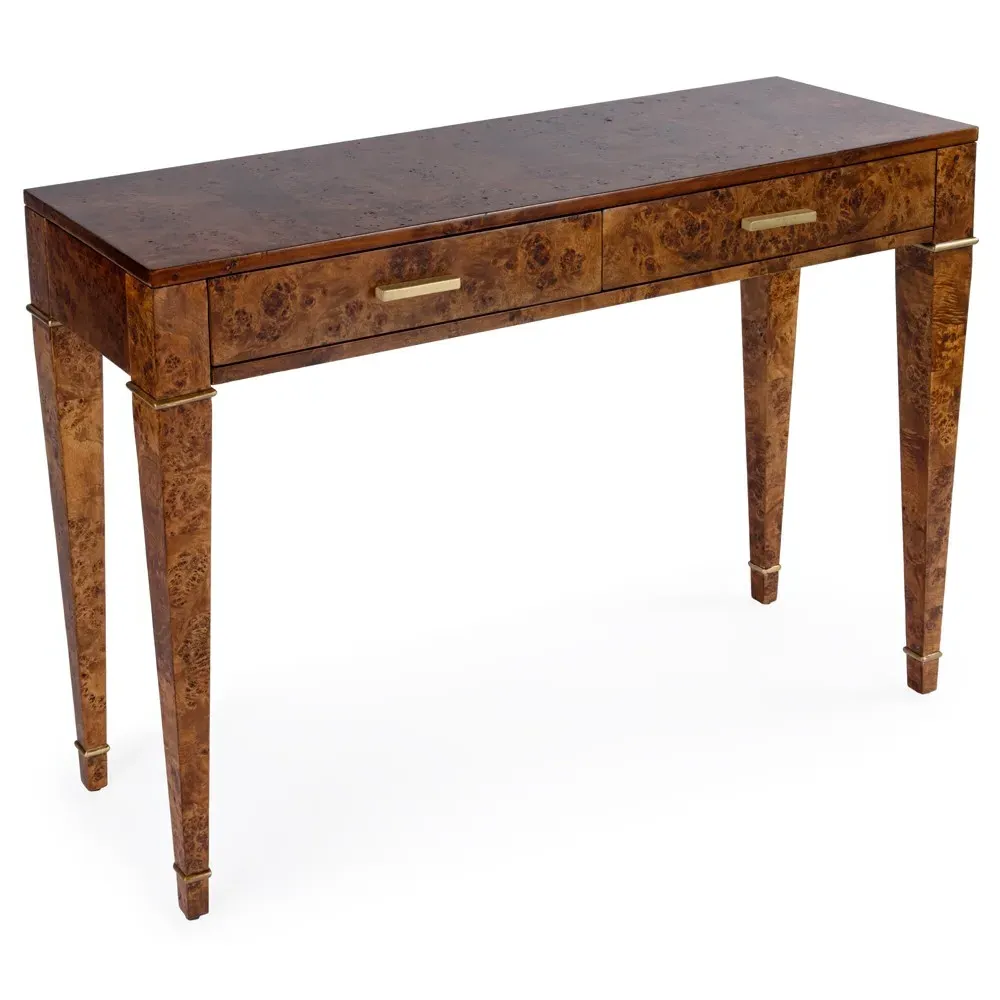 Renz Console Table - Brown, Burl