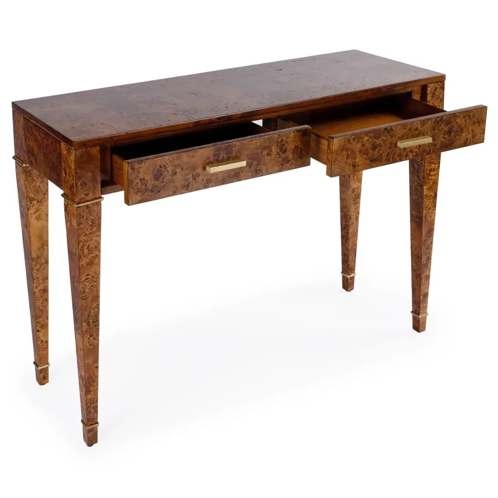 Renz Console Table - Brown, Burl
