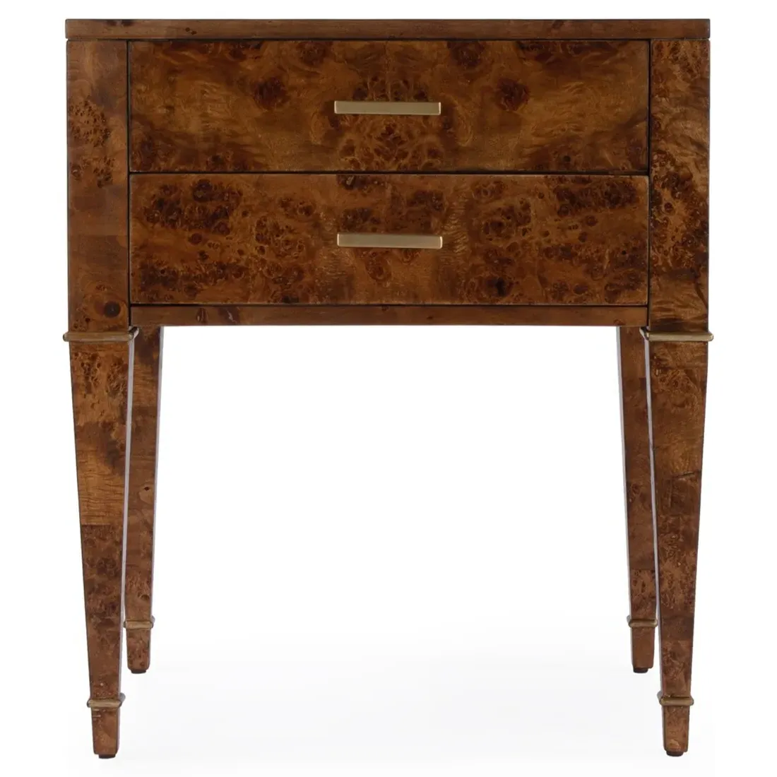 Renz End Table with Storage - Brown, Burl image