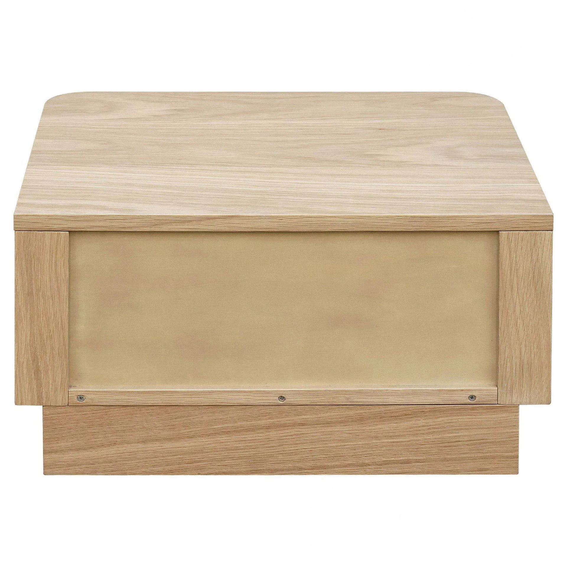 Rex 1 Drawer Nightstand - Natural Brown, Oak Wood