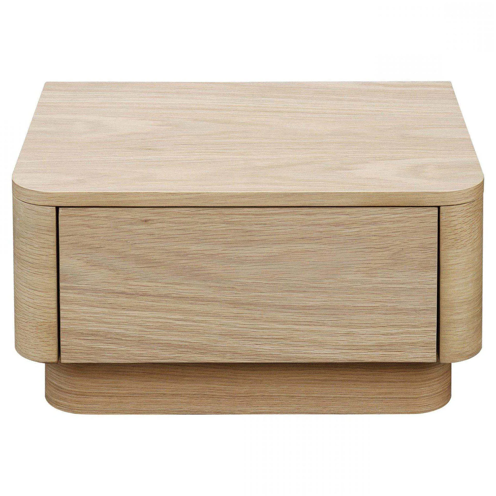 Rex 1 Drawer Nightstand - Natural Brown, Oak Wood image