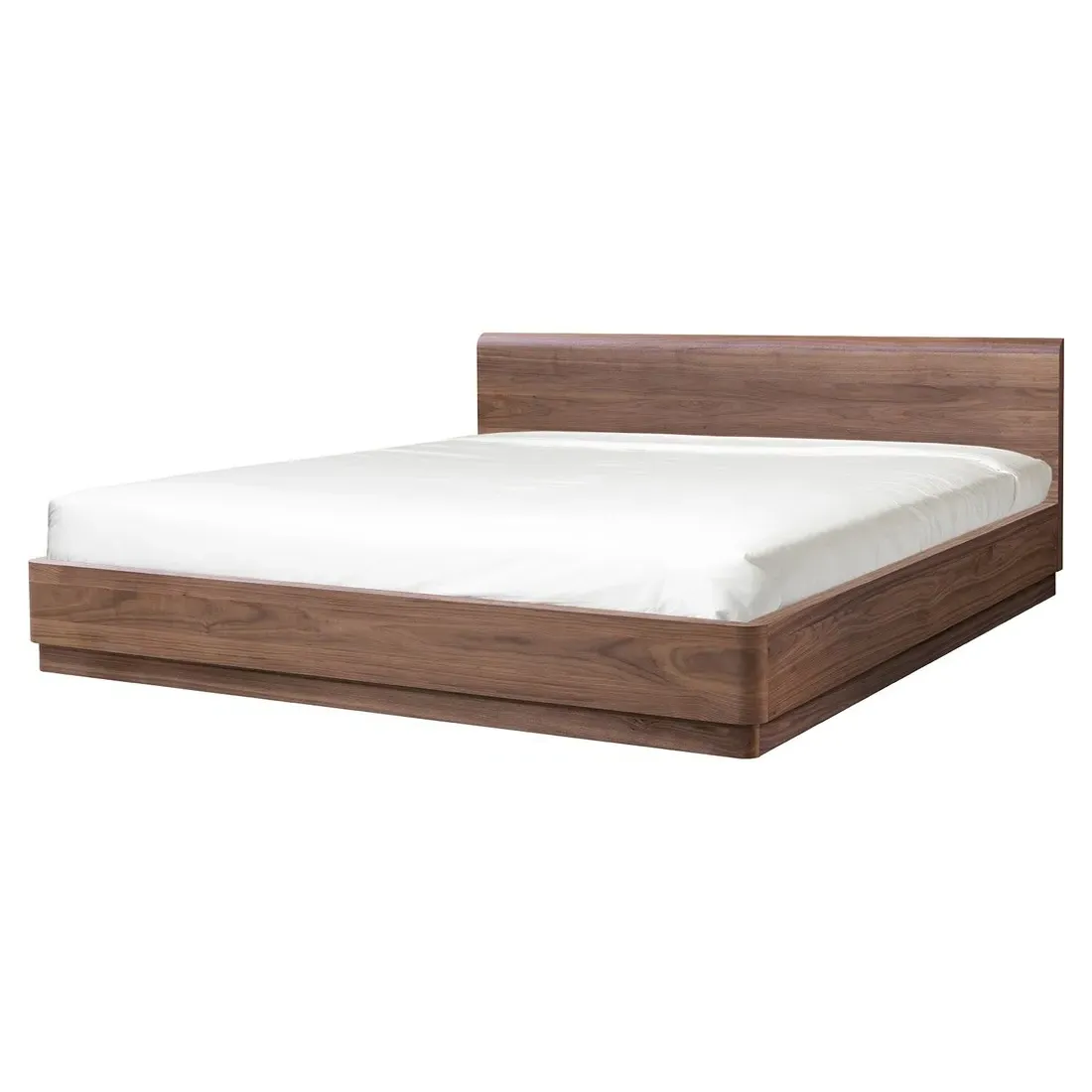 Rex King Size Platform Bed - Brown, Walnut