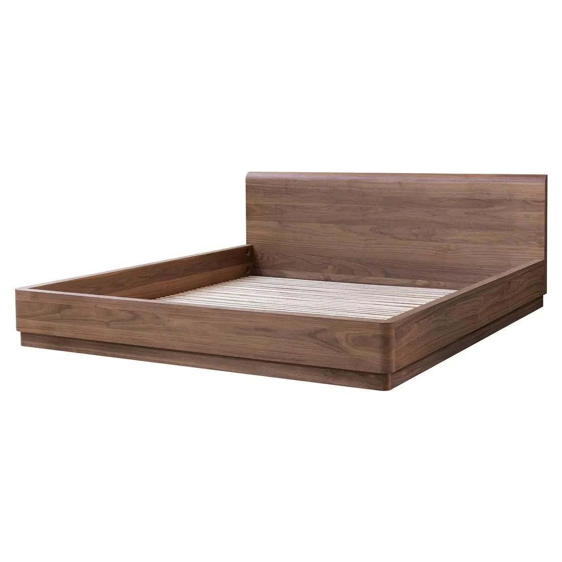 Rex King Size Platform Bed - Brown, Walnut