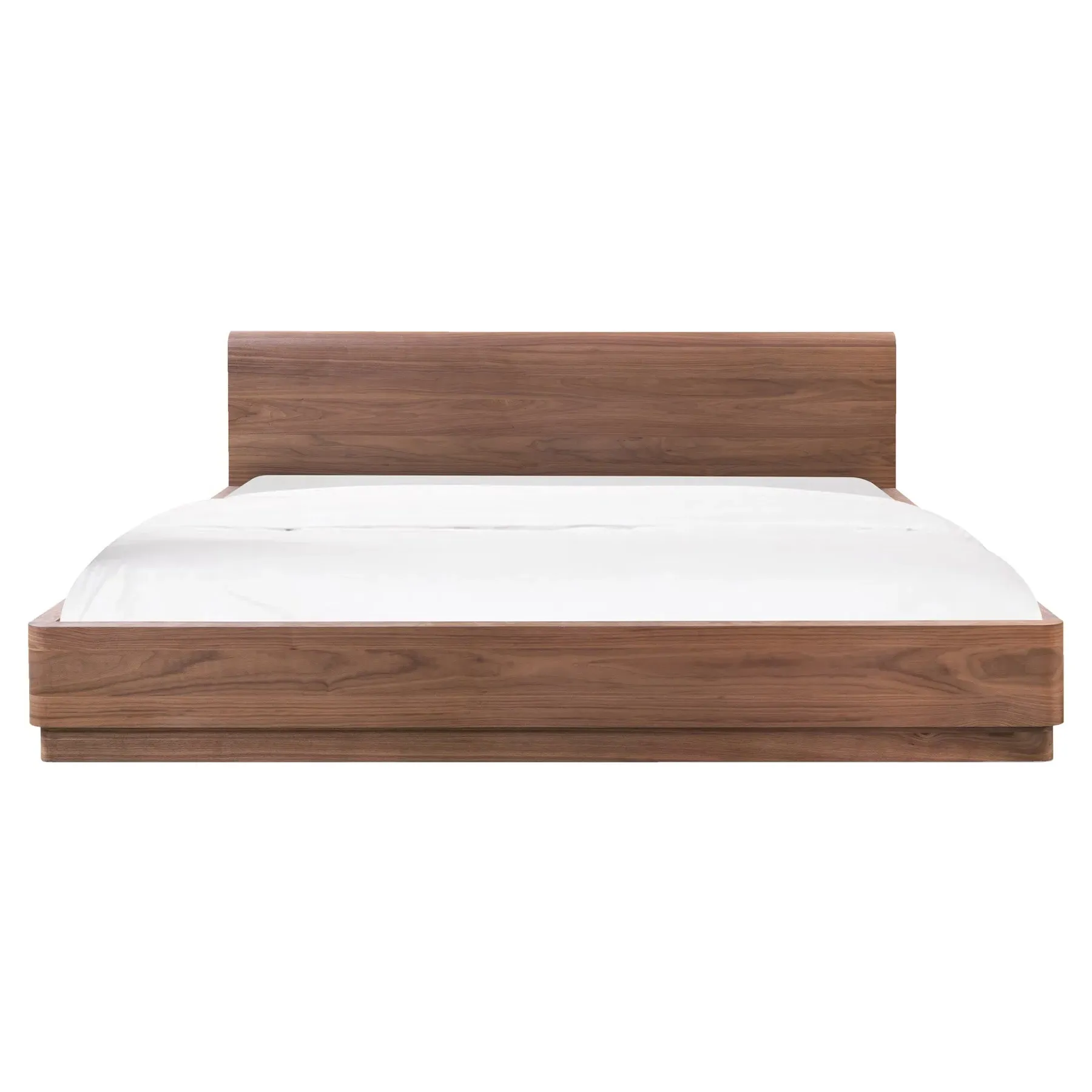 Rex King Size Platform Bed - Brown, Walnut
