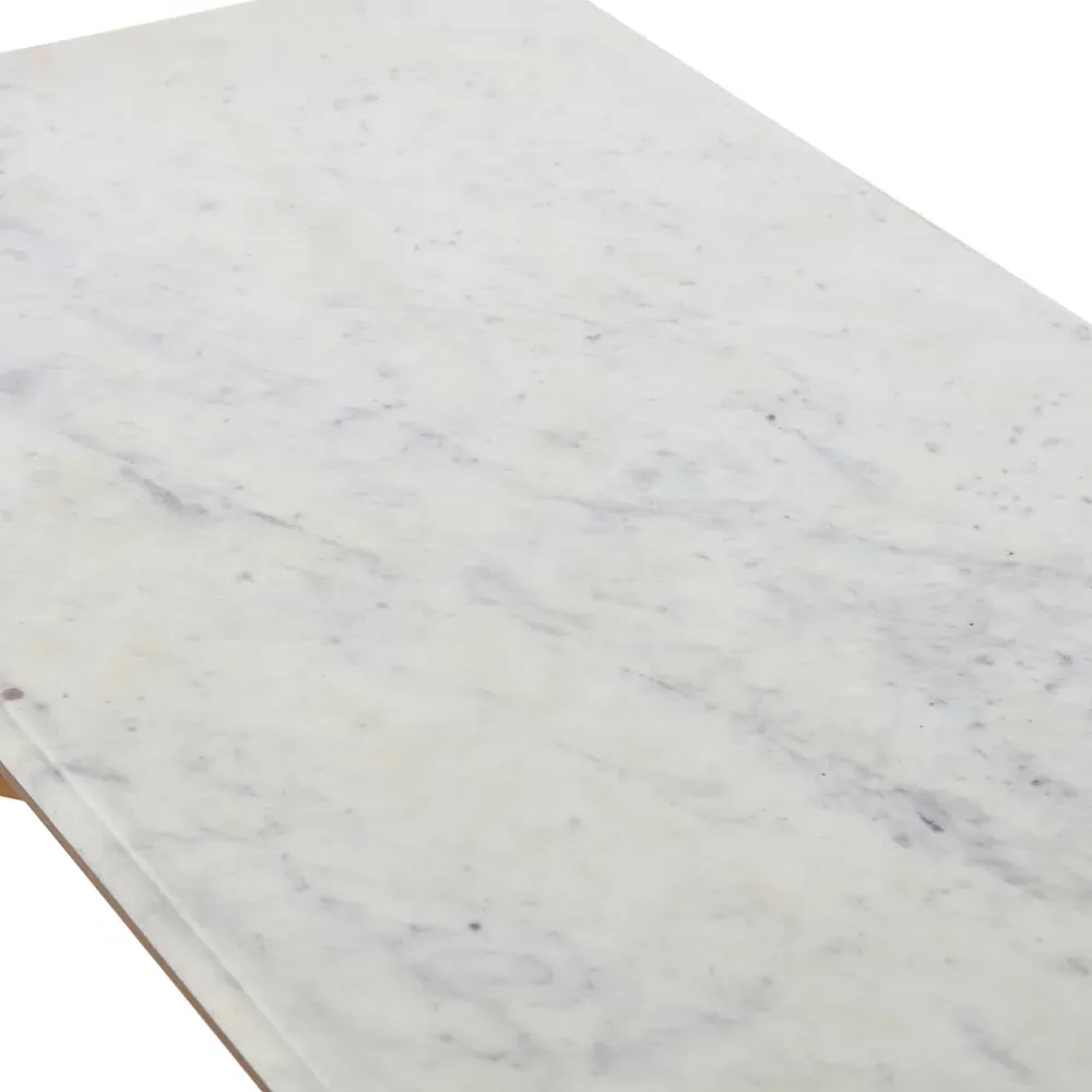 Rhea Rectangular Coffee Table - Gold, Marble