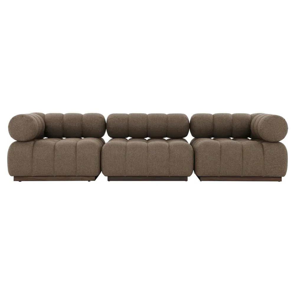 Rhey 3-Piece Outdoor Sectional - Brown, Teak image