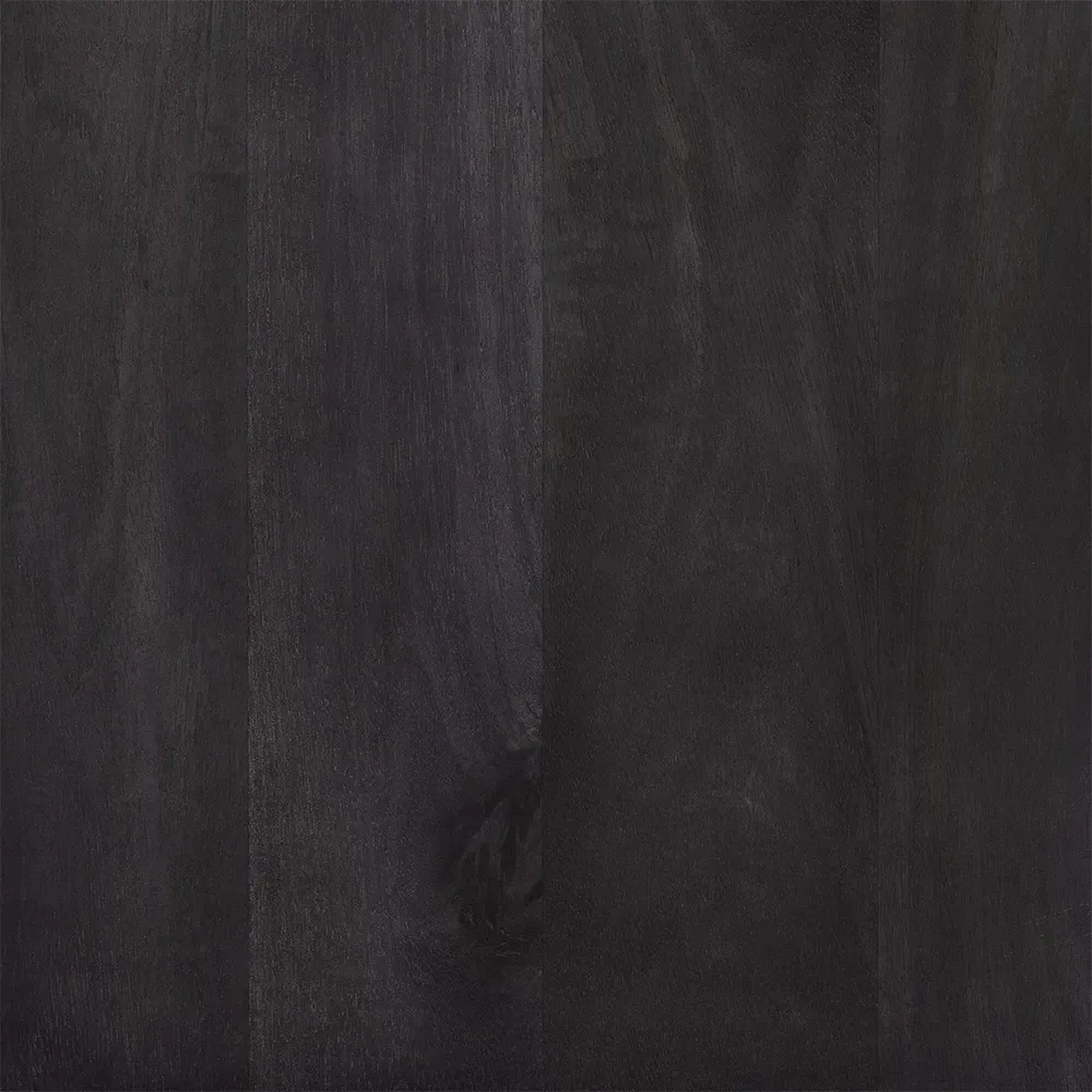 Rhian 3 Drawer Nightstand - Black, Mango Wood