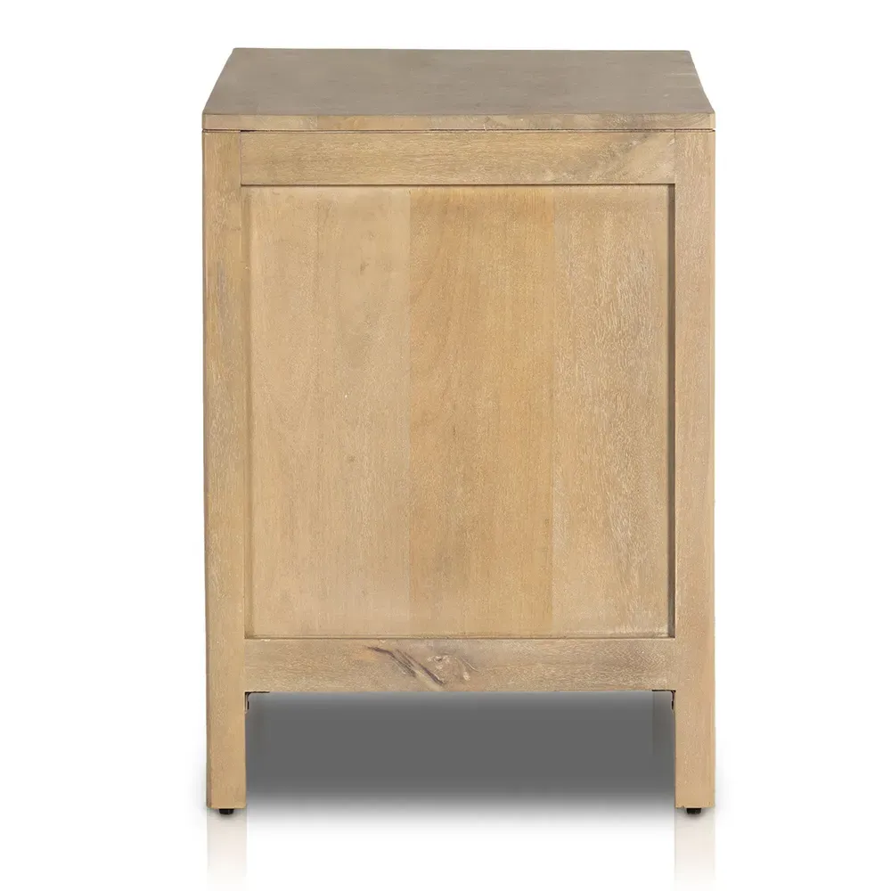 Rhian 3 Drawer Nightstand - Natural, Mango Wood