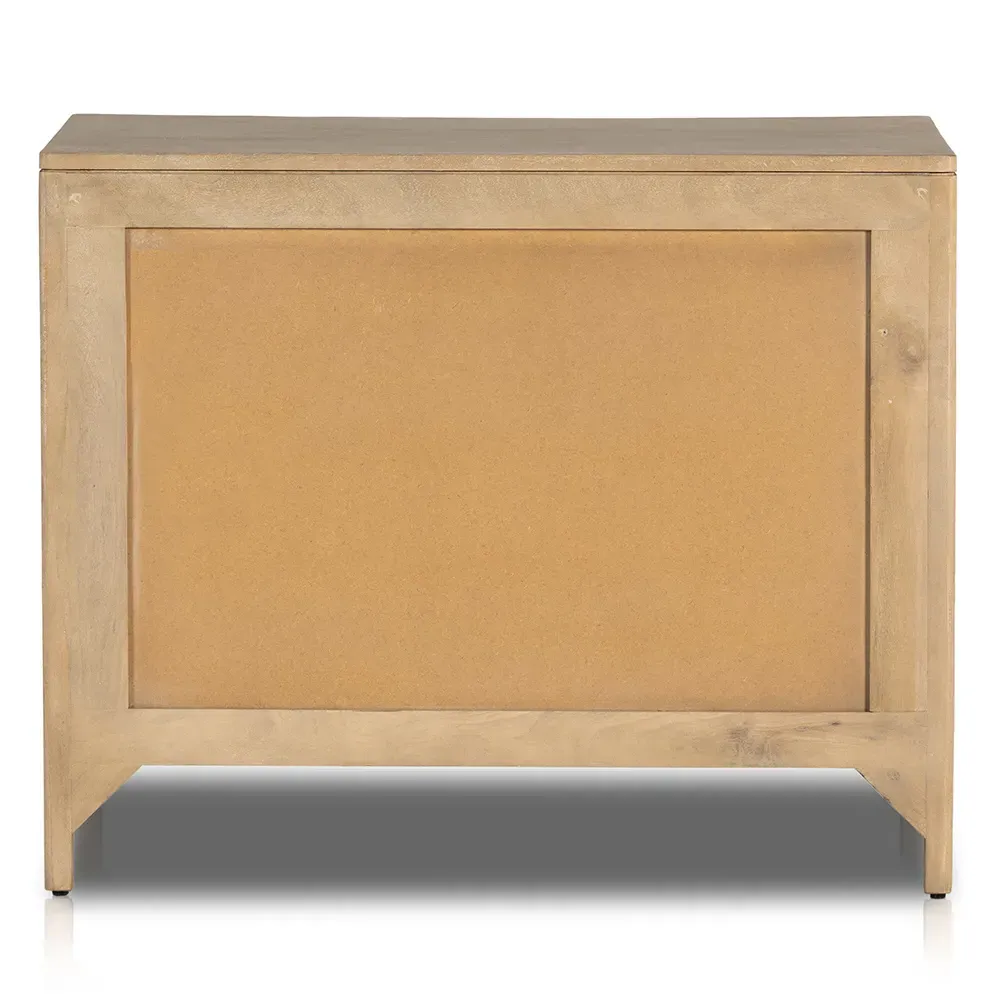 Rhian 3 Drawer Nightstand - Natural, Mango Wood