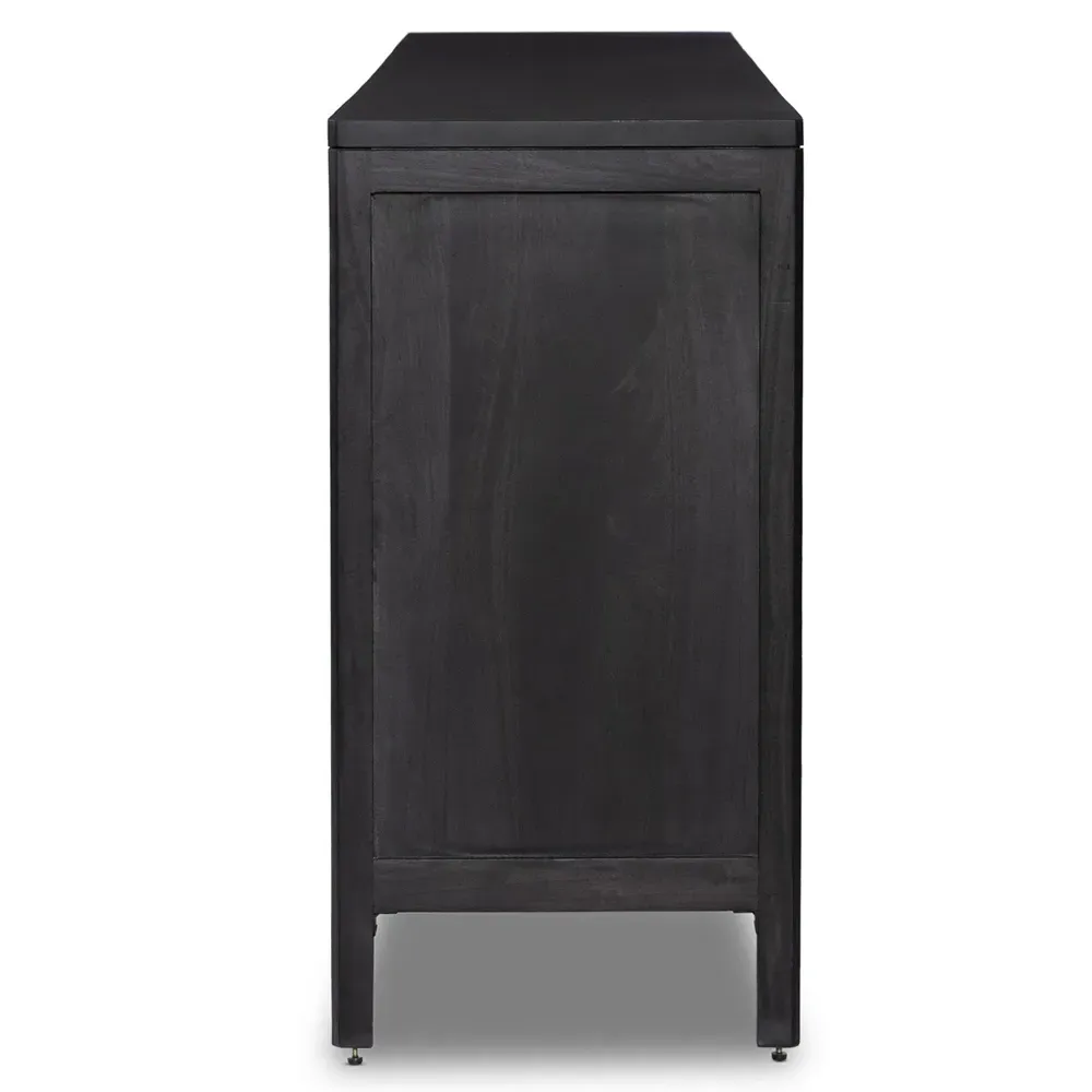 Rhian 9 Drawer Dresser - Black, Mango Wood