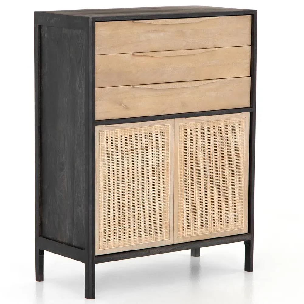 Rhian Dresser with Removable Shelf - Black Wash, Mango Wood