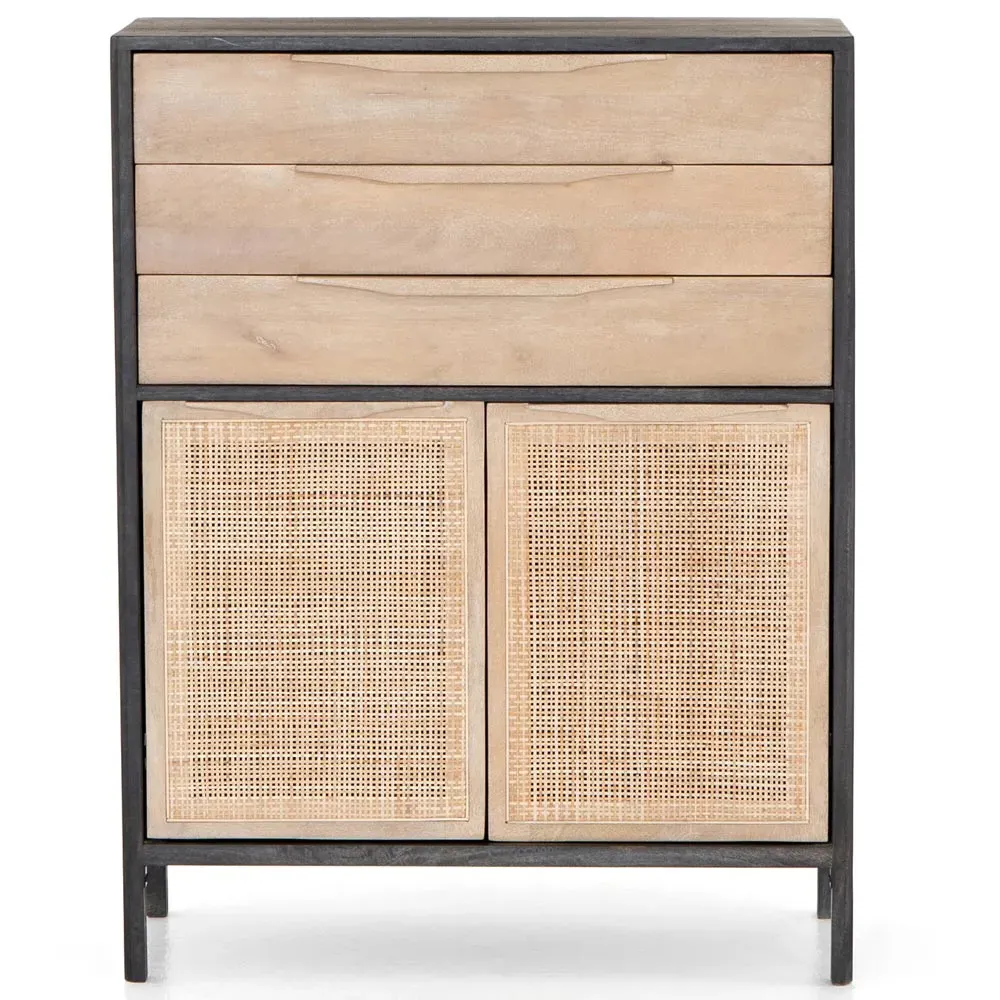 Rhian Dresser with Removable Shelf - Black Wash, Mango Wood