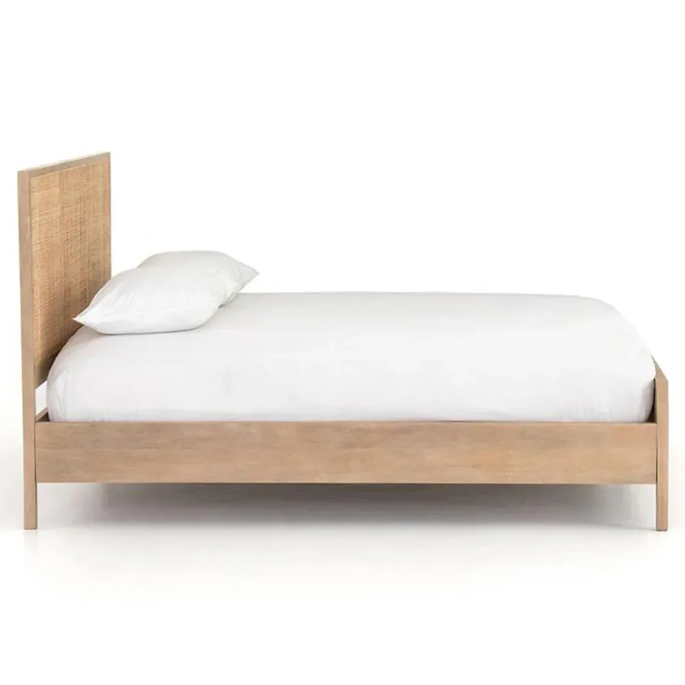 Rhian Queen Size Bed Frame - Natural, Mango Wood