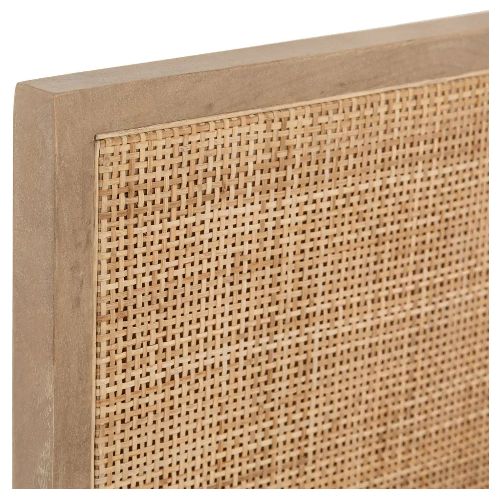 Rhian Queen Size Bed Frame - Natural, Mango Wood