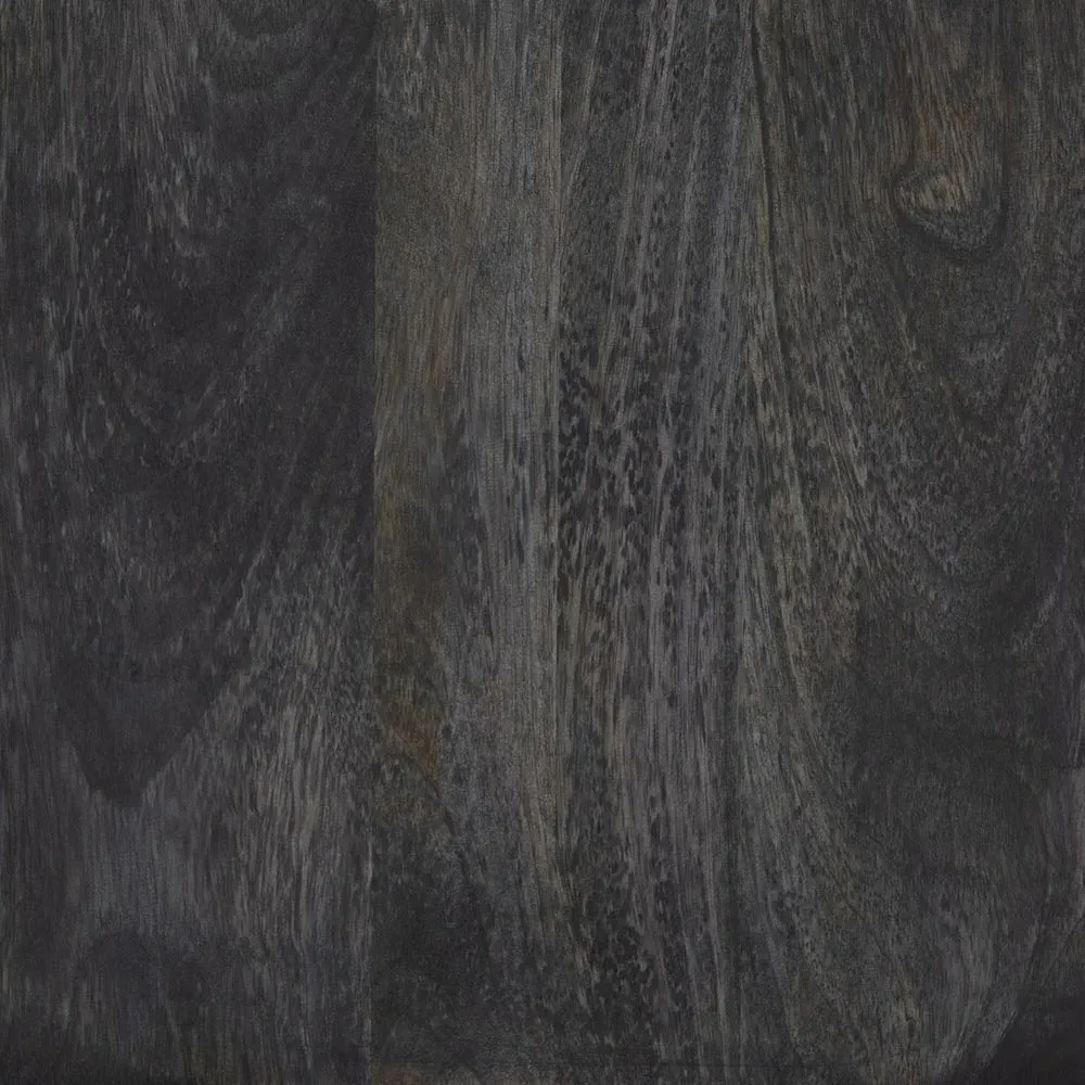 Rhian Right Facing Nightstand with Removable Shelf - Black Wash, Mango Wood