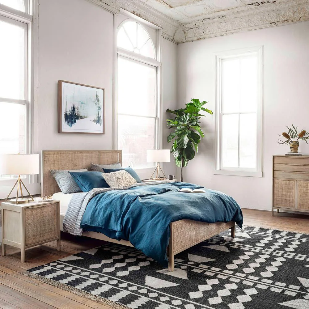 Rhian Right Facing Nightstand with Removable Shelf - Natural, Mango Wood