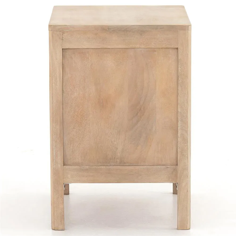 Rhian Right Facing Nightstand with Removable Shelf - Natural, Mango Wood