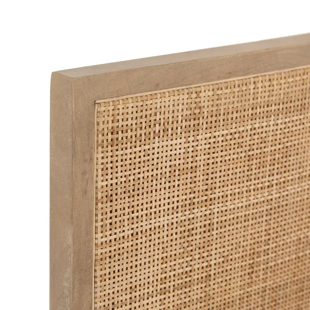 Rhian Twin Size Bed Frame - Natural, Mango Wood