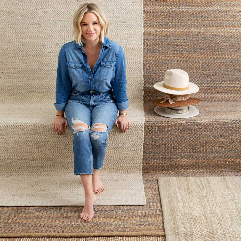 Rhiannon Handwoven Rug - Grey, Jute