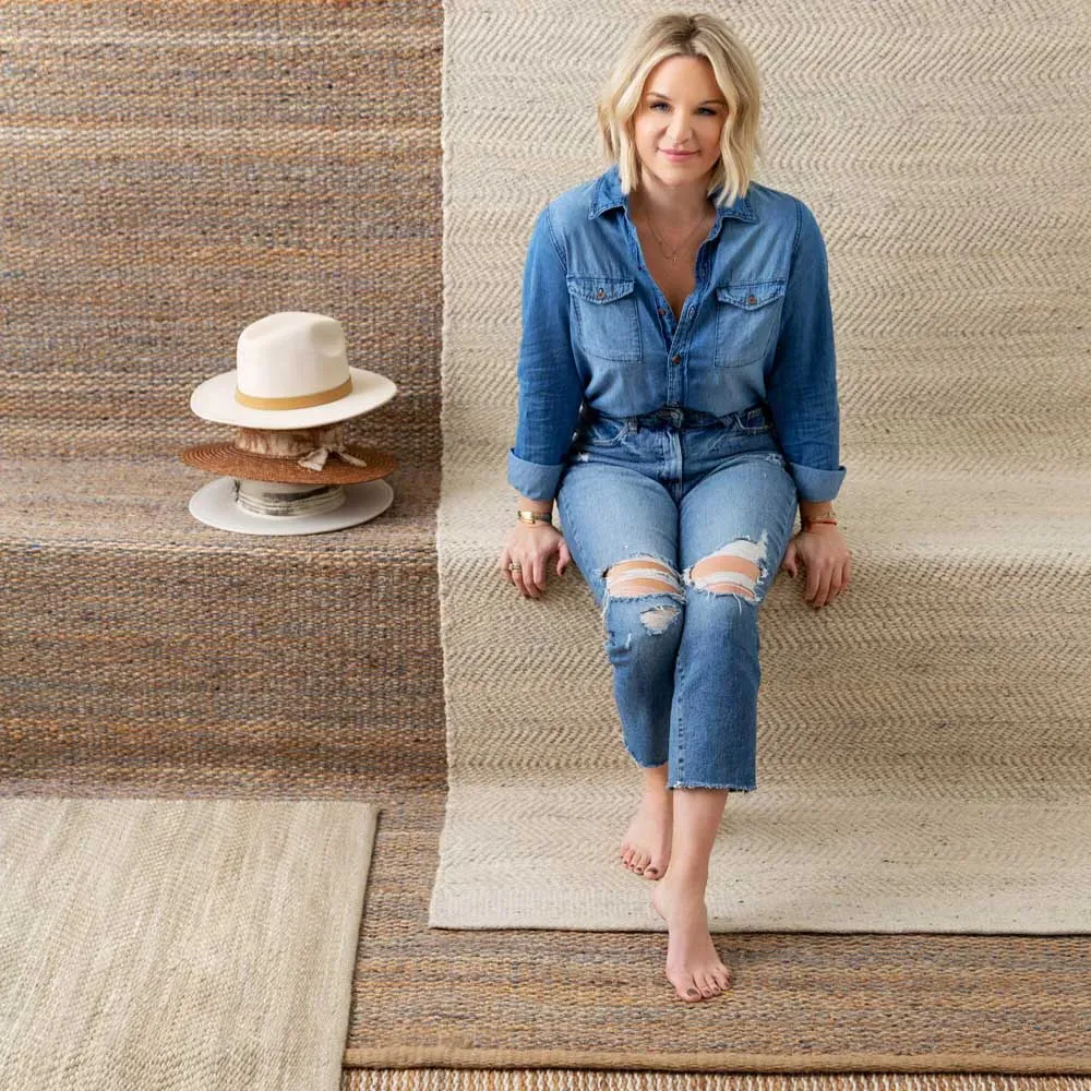 Rhiannon Handwoven Rug - Grey, Jute