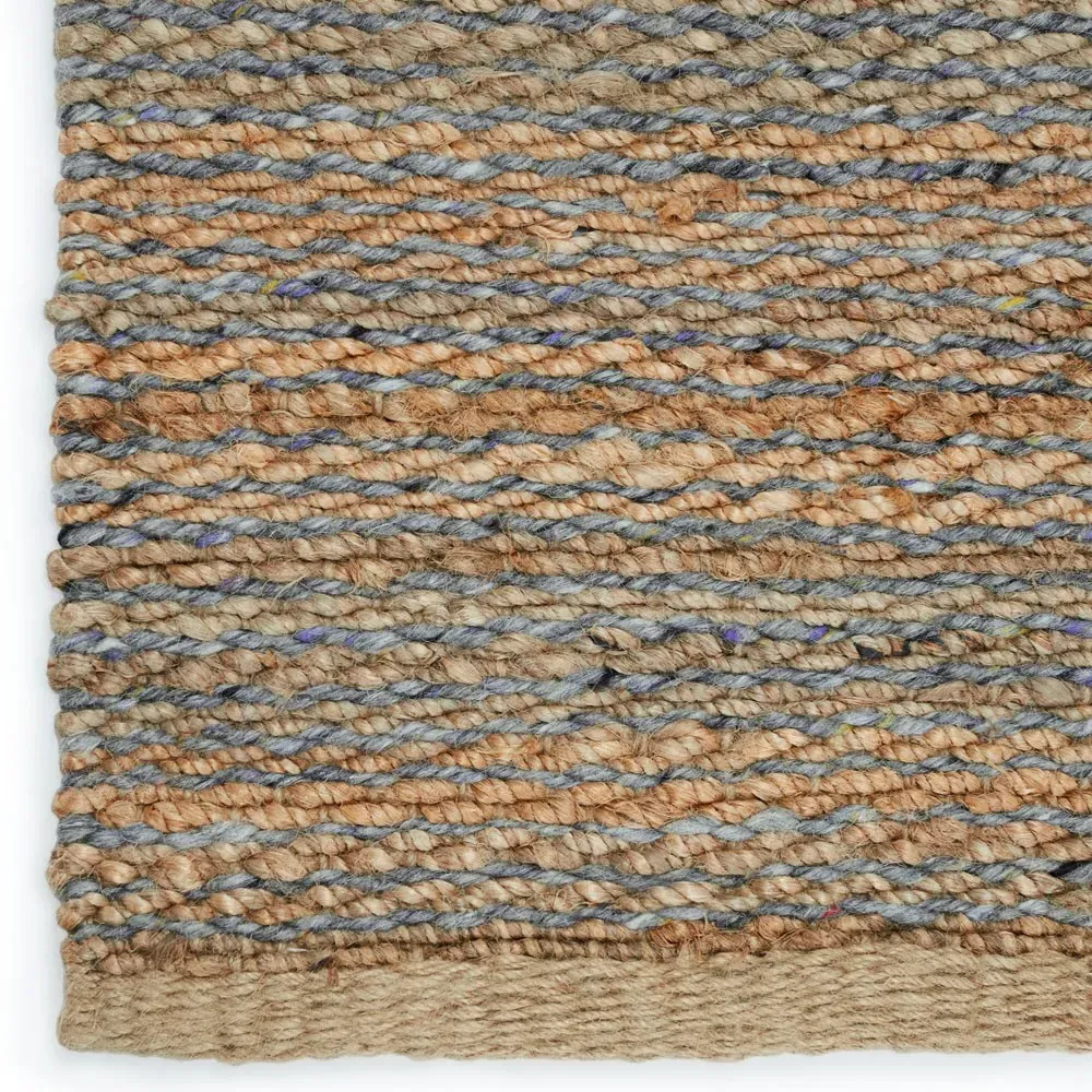 Rhiannon Handwoven Rug Sample - Grey, Jute