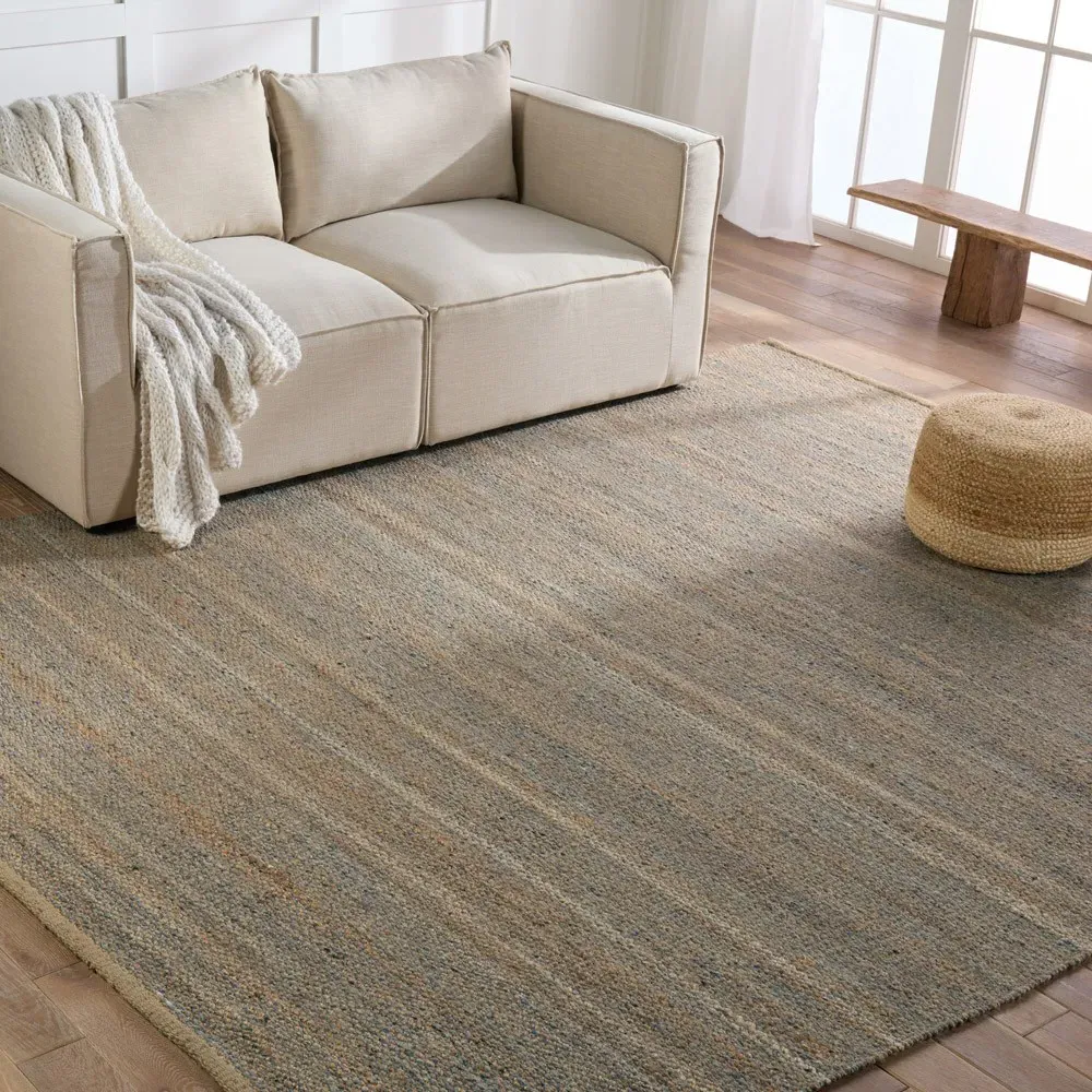 Rhiannon Handwoven Rug Sample - Grey, Jute