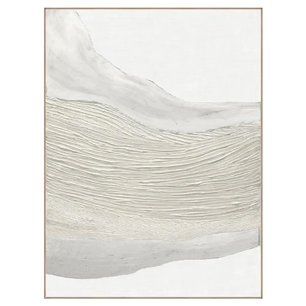 Rhythm of Water II Abstract Painting - Ivory image