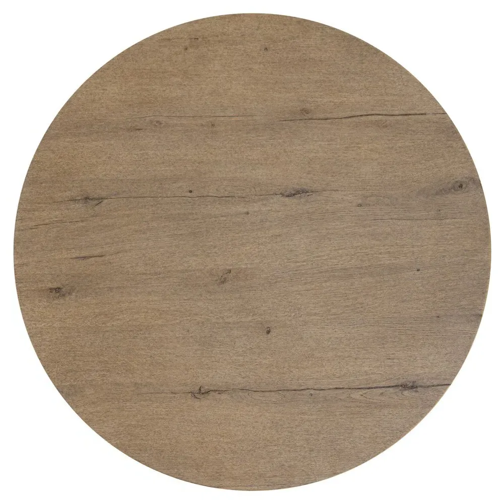 Riacan Round Coffee Table - Brown, Oak