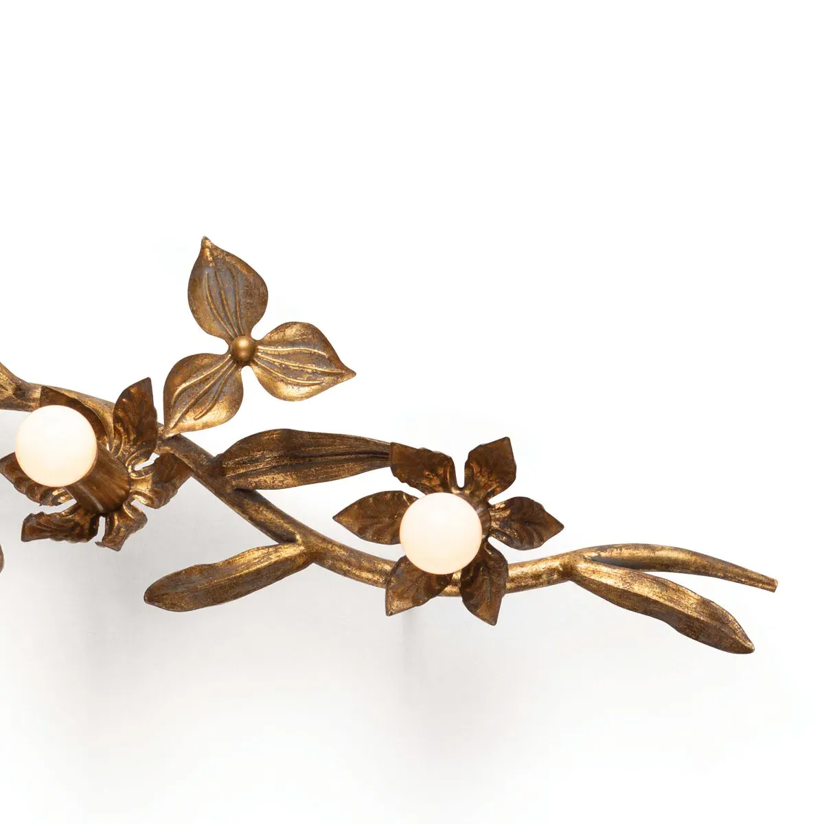 Rian Floral Wall Sconce - Brass, Steel