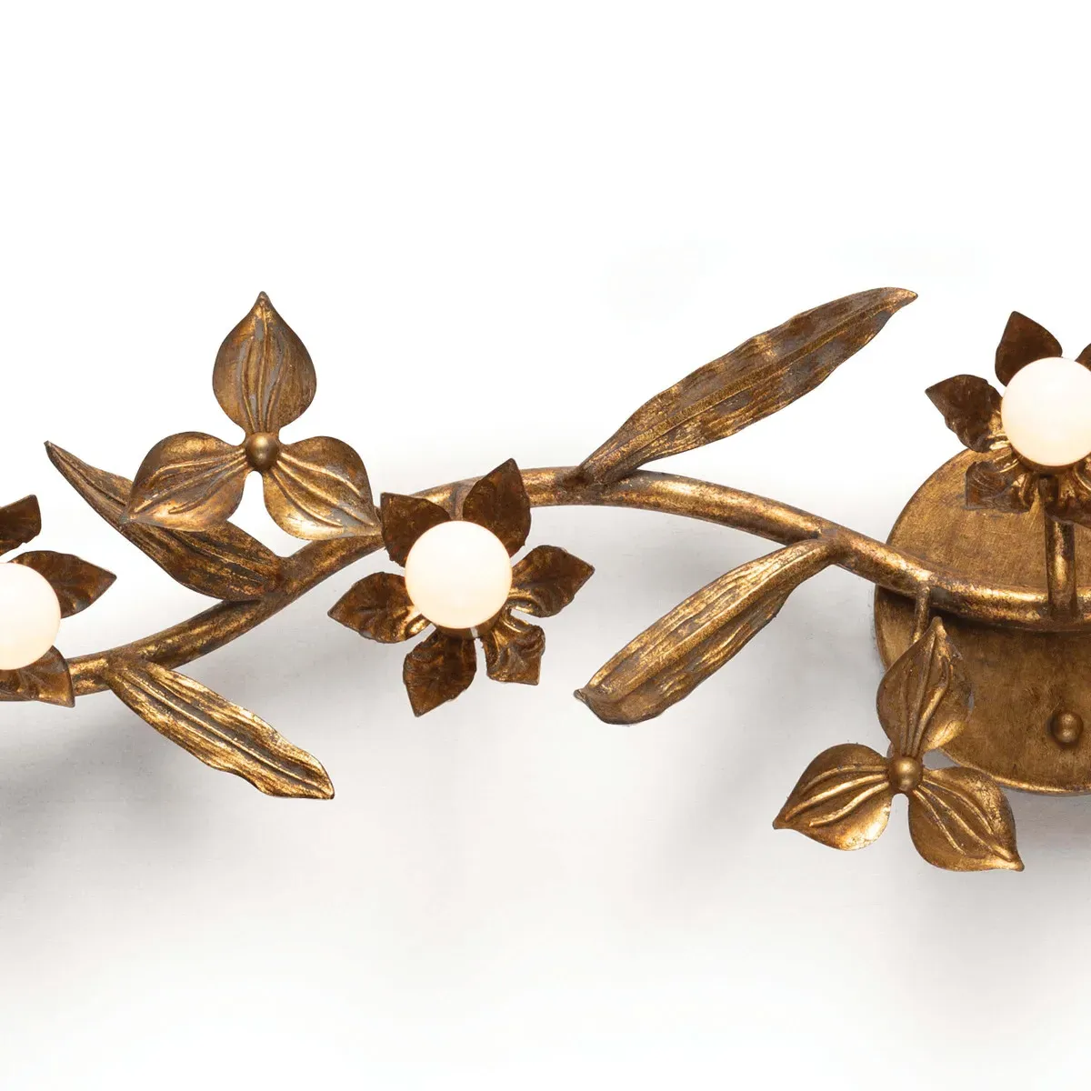 Rian Floral Wall Sconce - Brass, Steel