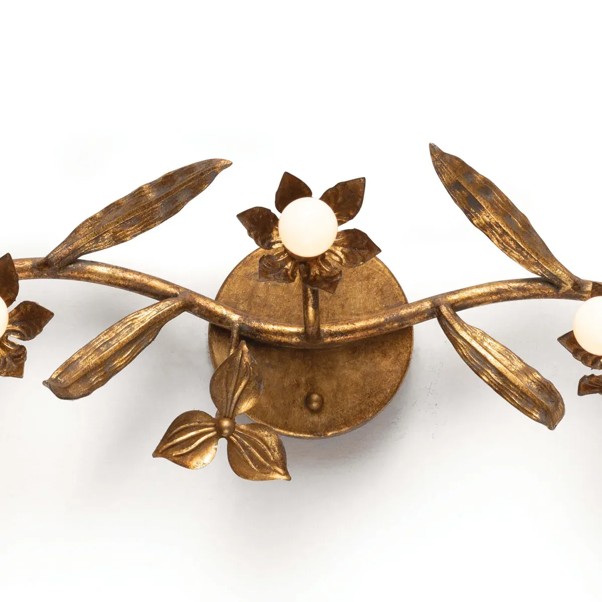 Rian Floral Wall Sconce - Brass, Steel