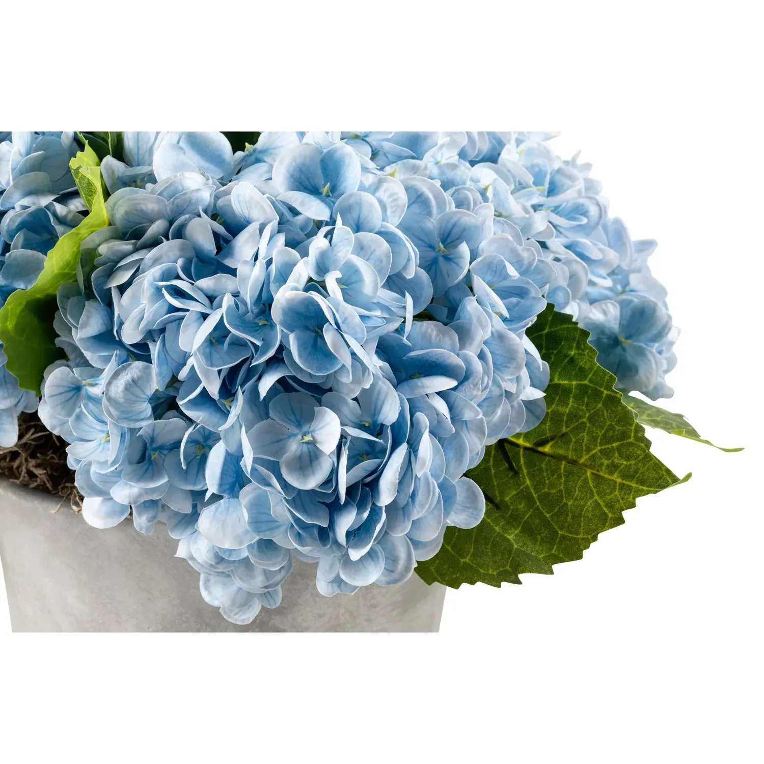 Rianne Hydrangea Faux Floral Arrangement - Blue, Cement