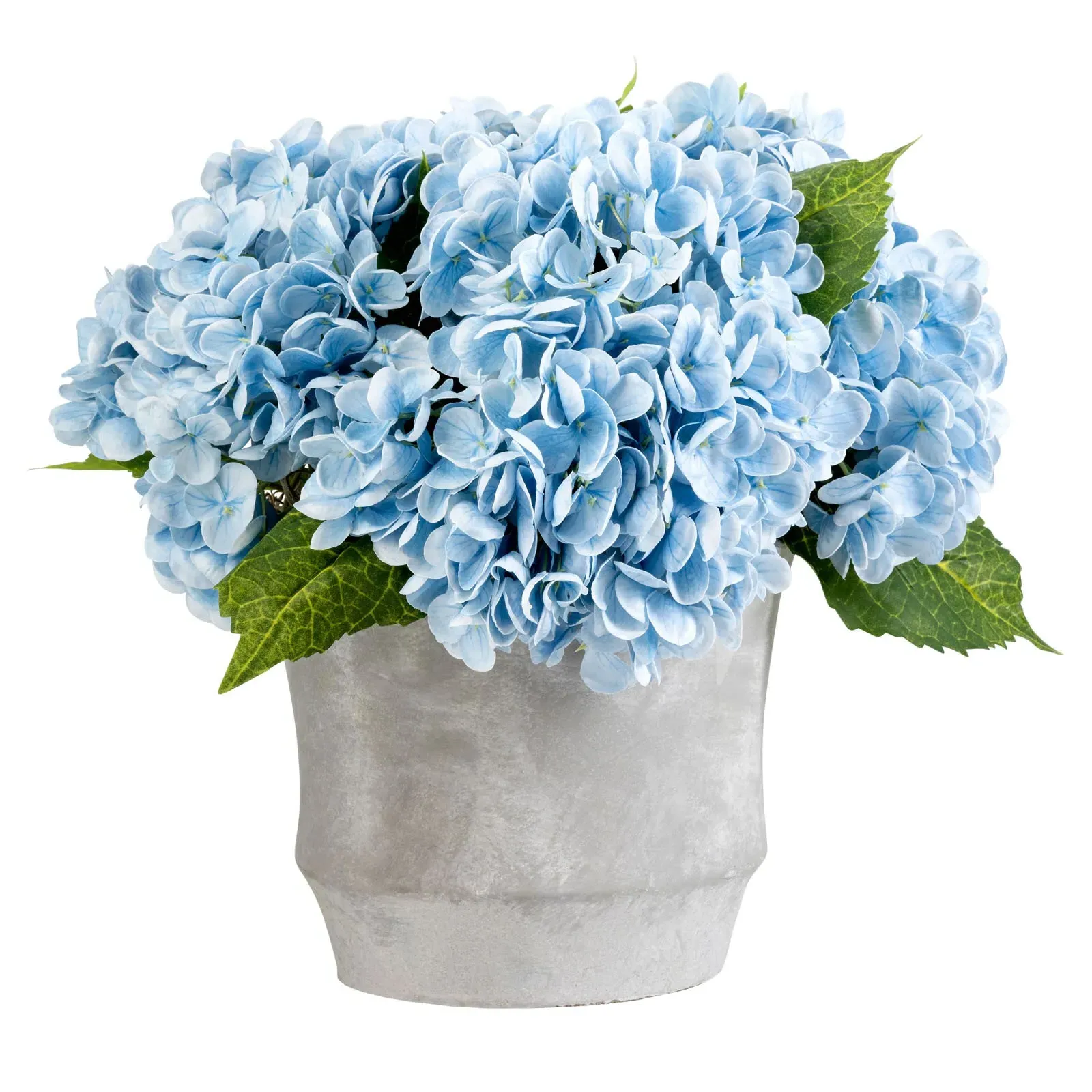 Rianne Hydrangea Faux Floral Arrangement - Blue, Cement