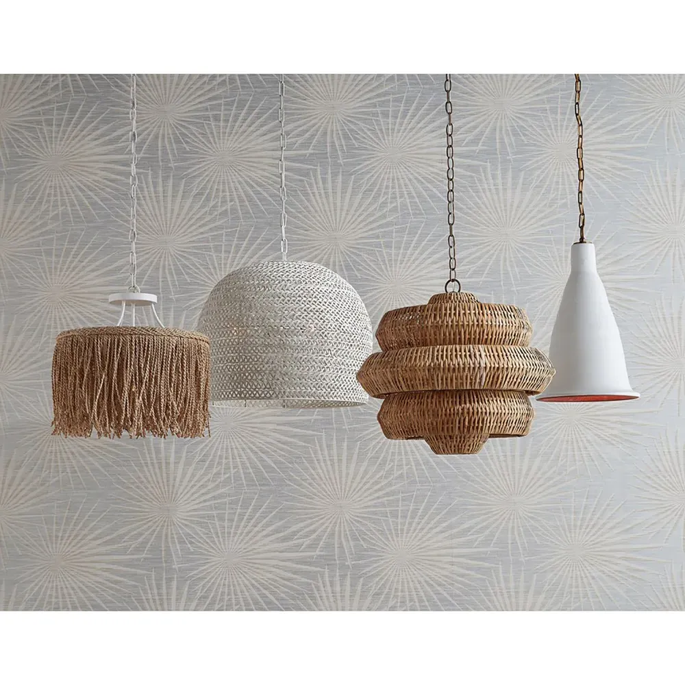 Rica Small 3-Tier Chandelier - Brown, Rattan