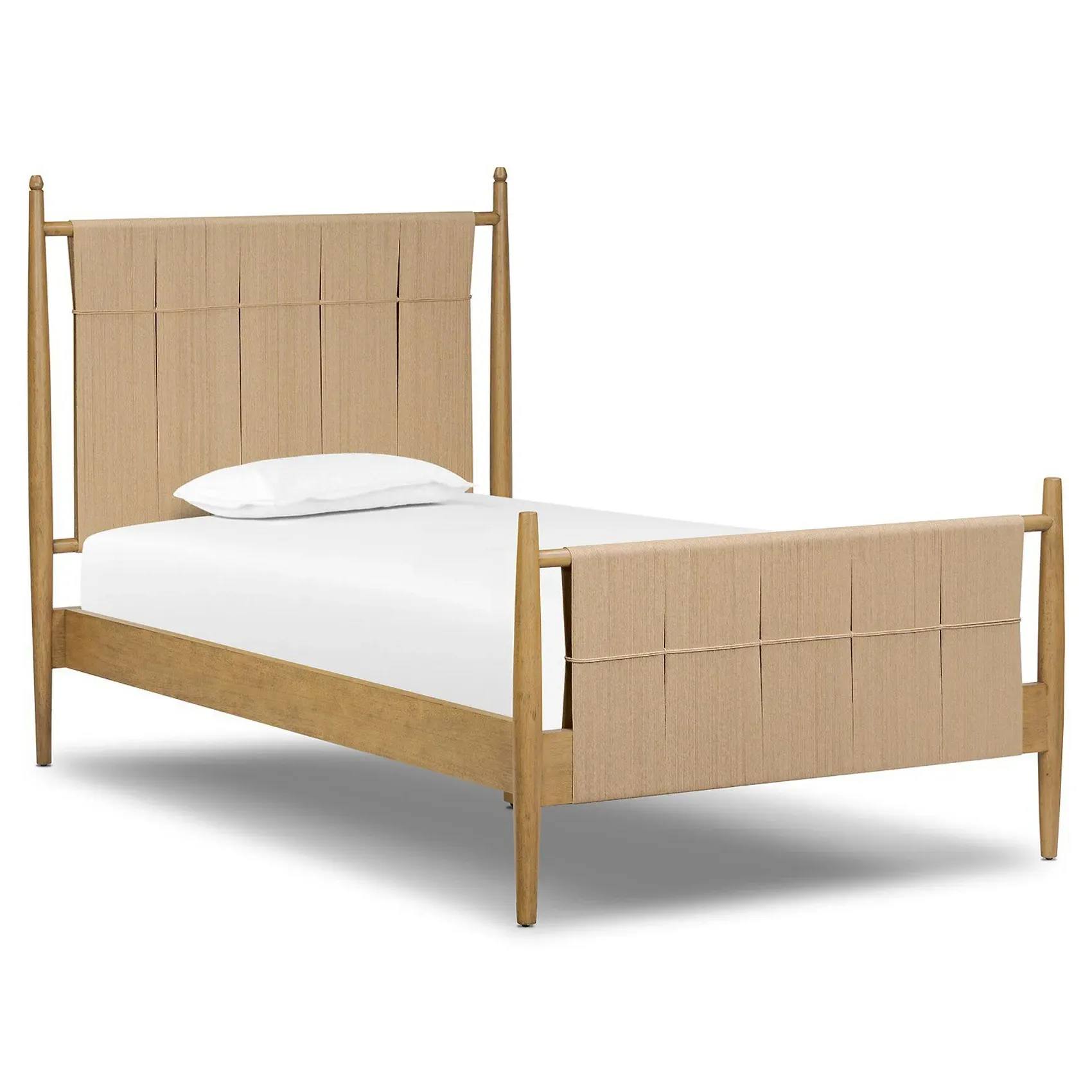 Richard Twin Size Bed Frame - Burnished, Rush